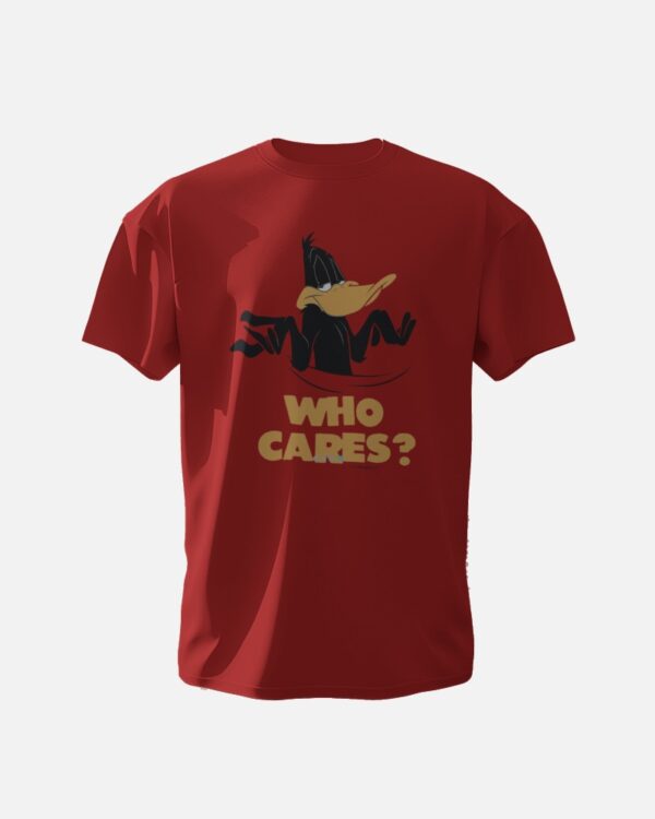 Who Cares-Maroon T-shirt